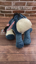 Load and play video in Gallery viewer, 2lbs -15lbs Weighted  donkey - EEYORE- Stuffed Minky Animal Lap Pad -for Comfort, Special Needs, Sleep, Anxiety and Stress Relief - Custom Made