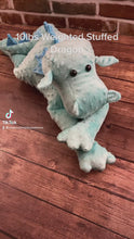 Load and play video in Gallery viewer, 2lbs -10lbs Weighted Dragon Stuffed Minky Animal Lap Pad -for Comfort, Special Needs, Sleep, Anxiety and Stress Relief - Custom Made