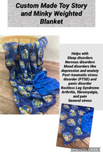 Load image into Gallery viewer, Toy Story Weighted Blanket or Lap Pad Cotton Fabric - Toddler, Child, Teen, Adult -Dot Minky - Anxiety, Sleep.