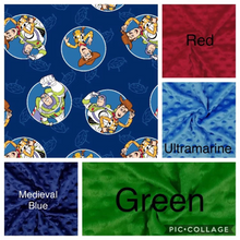 Load image into Gallery viewer, Toy Story Weighted Blanket or Lap Pad Cotton Fabric - Toddler, Child, Teen, Adult -Dot Minky - Anxiety, Sleep.