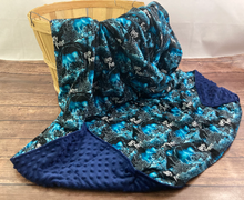 Load image into Gallery viewer, Wizard House and Moon  Weighted Blanket or Lap Pad Cotton Fabric - Toddler, Child, Teen, Adult -Dot Minky - Anxiety, Sleep.