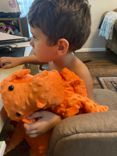Load image into Gallery viewer, 2lbs -10lbs Weighted Dragon Stuffed Minky Animal Lap Pad -for Comfort, Special Needs, Sleep, Anxiety and Stress Relief - Custom Made