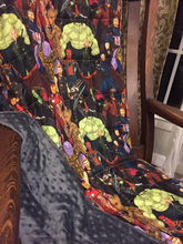 Load image into Gallery viewer, Avengers Infinity Wars Weighted Blanket or Lap Pad Cotton Fabric - Toddler, Child, Teen, Adult -Dot Minky - Anxiety, Sleep.