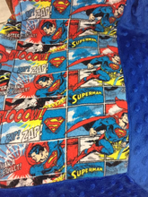 Load image into Gallery viewer, DC Comics Superman Weighted Blanket or Lap Pad Cotton Fabric - Toddler, Child, Teen, Adult -Dot Minky - Anxiety, Sleep.