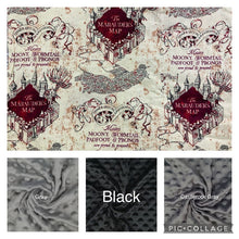 Load image into Gallery viewer, Wizard House Map- Weighted Blanket or Lap Pad Cotton Fabric - Toddler, Child, Teen, Adult -Dot Minky - Anxiety, Sleep.