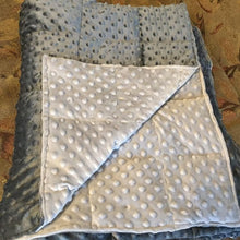 Load image into Gallery viewer, Castlerock Gray Dot Minky Weighted Blanket - Adult Size