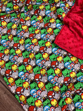 Load image into Gallery viewer, READY TO SHIP -Weighted Blanket- 5lbs Avengers - Captain America, Spider-Man Thor -Minky- Toddler, Kids, Child, Teen, Adult - Anxiety Sleep