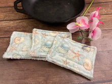 Load image into Gallery viewer, Sea Shell - Ocean - Reusable Kitchen Sponges- Perfect for cleaning dishes, counters and Cast Iron Pots. Mesh side for extra cleaning power.