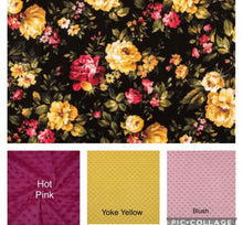 Load image into Gallery viewer, Cottage Rose Floral Weighted Blanket or Lap Pad Cotton Fabric - Toddler, Child, Teen, Adult -Dot Minky - Anxiety, Sleep.