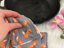 Load image into Gallery viewer, Cute foxes fox Reusable Kitchen Sponges- Perfect for cleaning dishes, counters and Cast Iron Pots. Mesh side for extra cleaning power.