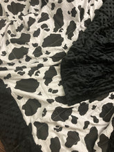 Load image into Gallery viewer, Cow Cotton Weighted Blanket or Lap Pad Cotton Fabric - Toddler, Child, Teen, Adult -Dot Minky - Anxiety, Sleep.