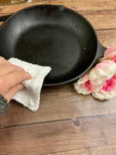 Load image into Gallery viewer, Christmas Candy Canes Reusable Kitchen Sponges- Perfect for cleaning dishes, counters and Cast Iron Pots. Mesh side for extra cleaning power.