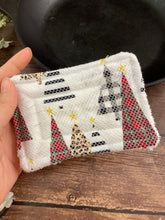 Load image into Gallery viewer, Christmas Tree Reusable Kitchen Sponges- Perfect for cleaning dishes, counters and Cast Iron Pots. Mesh side for extra cleaning power.