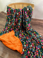 Load image into Gallery viewer, Wild Flowers, Mushrooms, Butterflies Floral- Weighted Blanket or Lap Pad Cotton Fabric - Toddler, Child, Teen, Adult -Dot Minky - Anxiety, Sleep.