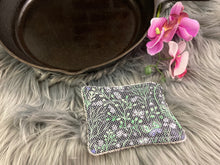 Load image into Gallery viewer, Black Wildflower and Butterfly Reusable Kitchen Sponges- Perfect for cleaning dishes, counters and Cast Iron Pots. Mesh side for extra cleaning power.