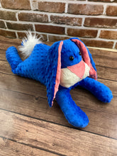Load image into Gallery viewer, 2lbs -10lbs Weighted Rabbit bunny Stuffed Minky Animal Lap Pad -for Comfort, Special Needs, Sleep, Anxiety and Stress Relief - Custom Made