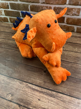 Load image into Gallery viewer, 2lbs -10lbs Weighted Dragon Stuffed Minky Animal Lap Pad -for Comfort, Special Needs, Sleep, Anxiety and Stress Relief - Custom Made