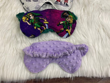 Load image into Gallery viewer, 1/2lbs Weighted Sleep Eye Pillow  Mask. Great for Travel. Minky and Cotton. Glass Beads