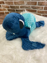 Load image into Gallery viewer, 2lbs -10lbs Weighted  Stuffed Turtle Minky Animal Lap Pad -for Comfort, Special Needs, Sleep, Anxiety and Stress Relief - Custom Made
