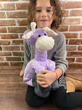 Load image into Gallery viewer, 2lbs -10lbs Weighted Giraffe Stuffed Minky Animal Lap Pad -for Comfort, Special Needs, Sleep, Anxiety and Stress Relief - Custom Made
