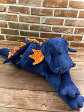 Load image into Gallery viewer, 2lbs -10lbs Weighted Dragon Stuffed Minky Animal Lap Pad -for Comfort, Special Needs, Sleep, Anxiety and Stress Relief - Custom Made