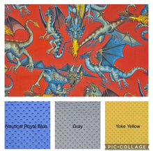 Load image into Gallery viewer, Tales of the Dragon Weighted Blanket or Lap Pad Cotton Fabric - Toddler, Child, Teen, Adult -Dot Minky - Anxiety, Sleep.