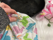 Load image into Gallery viewer, Cute Spring Easter Bunnies Reusable Kitchen Sponges- Perfect for cleaning dishes, counters and Cast Iron Pots. Mesh side for extra cleaning power.