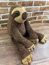 Load image into Gallery viewer, 2lbs -10lbs Weighted Sloth Stuffed Minky Animal Lap Pad -for Comfort, Special Needs, Sleep, Anxiety and Stress Relief - Custom Made