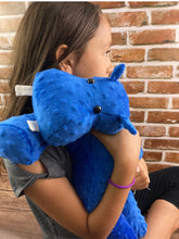 Load image into Gallery viewer, 2lbs -15lbs Weighted Hippo Stuffed Minky Animal Lap Pad -for Comfort, Special Needs, Sleep, Anxiety and Stress Relief - Custom Made