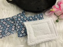 Load image into Gallery viewer, Dog Print Reusable Kitchen Sponges- Perfect for cleaning dishes, counters and Cast Iron Pots. Mesh side for extra cleaning power.