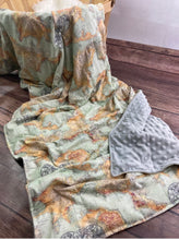 Load image into Gallery viewer, Vintage World Atlas Map - Weighted Blanket or Lap Pad Cotton Fabric - Toddler, Child, Teen, Adult -Dot Minky - Anxiety, Sleep.
