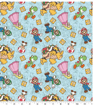 Load image into Gallery viewer, Mario Bros Mario Cart Weighted Blanket or Lap Pad Cotton Fabric - Toddler, Child, Teen, Adult -Dot Minky - Anxiety, Sleep.