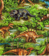 Load image into Gallery viewer, Dinosaurs Cotton Weighted Blanket or Lap Pad Cotton Fabric - Toddler, Child, Teen, Adult -Dot Minky - Anxiety, Sleep.