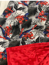 Load image into Gallery viewer, Spiderman - Avengers- Weighted Blanket or Lap Pad Cotton Fabric - Toddler, Child, Teen, Adult -Dot Minky - Anxiety, Sleep.