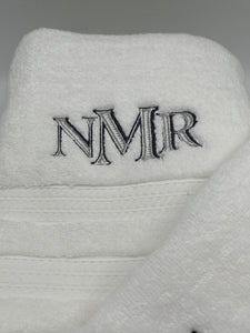 Personalized Bath Towel Set Monogramed - Embroidered 3pc. Oversized, Hand, Washcloth - Graduation, Wedding, Bridal Shower, Home warming Gift