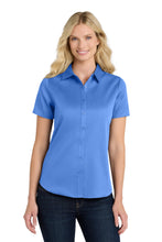 Load image into Gallery viewer, Eastek Embroidered Women's Apparel - Port Authority® SuperPro™ Twill Short Sleeve Shirt
