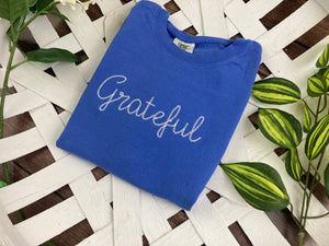 Grateful Christian Bible Scripture Embroidered Shirt - Mom - Grammy - Comfort Colors Embroidered - Mommy (Copy) (Copy)