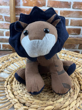 Load image into Gallery viewer, Memory Lion Keepsake Crafted From Clothing To Honor Loved Ones Or Celebrate Newborn Life With Optional Personalized Embroidery Upgrade
