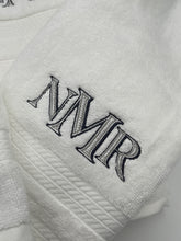 Load image into Gallery viewer, Personalized Bath Towel Set Monogramed - Embroidered 3pc. Oversized, Hand, Washcloth - Graduation, Wedding, Bridal Shower, Home warming Gift
