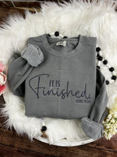 Load image into Gallery viewer, It is Finished - John 19:20 Christian Bible Scripture Embroidered  Shirt - Comfort Colors Embroidered Easter Resurrection Sunday
