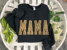 Load image into Gallery viewer, MAMA Cheetah Embroidery Applique Shirt- Comfort Colors  Embroidered by
