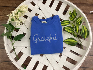 **Grateful Christian Embroidered Shirt Sweatshirt, Bible Verse Faith Apparel, Comfort Colors Tee, Jerzees Crewneck, Religious Gift Idea**