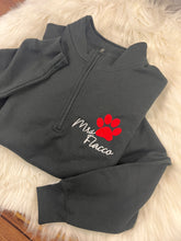 Load image into Gallery viewer, Haddonfield Bulldogs Staff Embroidered Quarter-Zip | Paw Print or Applique H | Optional Teacher Name
