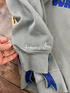 GCCS CONQUERORS Team Sweatshirt – Glitter Appliqué & Embroidered Design with Side Bows