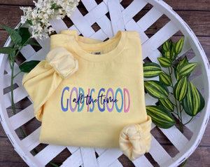 God is Good - All the time Christian Bible Scripture Embroidered Shirt - Mom - Grammy - Comfort Colors Embroidered - Mommy (Copy)