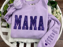 Load image into Gallery viewer, Cherished MAMA: Embrace Comfort and Style with Custom Appliqué Apparel / Daddy/ Grandma - Fabric Keepsake Sweatshirts - Applique
