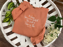 Load image into Gallery viewer, Perhaps you were created for such a time as this - esther 4:14 Christian Bible Scripture Embroidered Shirt - Mom - Grammy - Comfort Colors Embroidered
