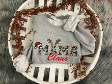 Load image into Gallery viewer, Mama Claus  Merry Christmas Embroidery Appliqué Holiday Shirt- Comfort Colors
