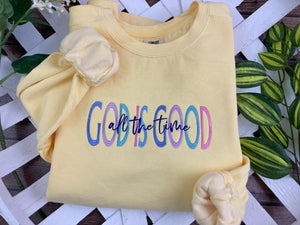 God is Good - All the time Christian Bible Scripture Embroidered Shirt - Mom - Grammy - Comfort Colors Embroidered - Mommy (Copy)