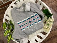 Load image into Gallery viewer, BULK ORDER of 10 or more - Nurse sweatshirt from Baby  - Hospital Blanket - Labor and Delivery RN NICU - Fabric Keepsake Sweatshirts - Applique
